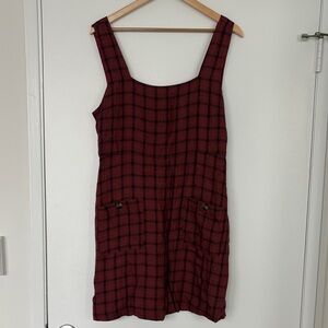 Red Plaid Mini Dress